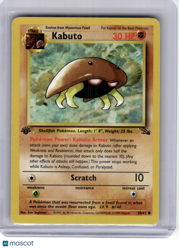 Fossil Kabuto Regular Common (First Edition) #50/62