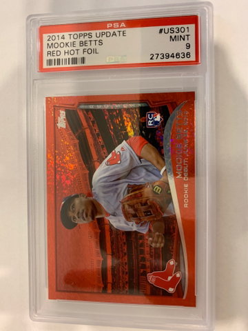 2014 Topps Update Mookie Betts Red Foil PSA 9 