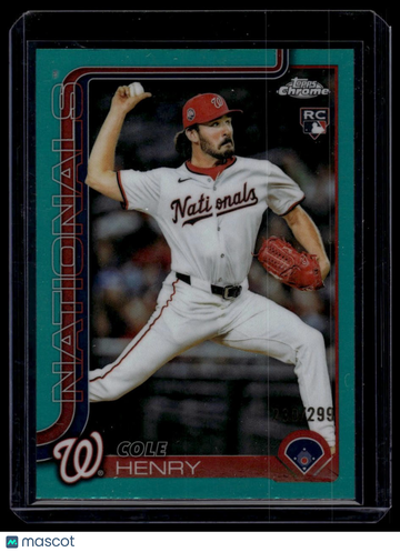 2025 Topps Chrome Update Cole Henry #USC72 Teal Refractors SN RC