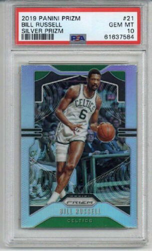 2019 PANINI PRIZM SILVER PRIZM #21 BILL RUSSELL CARD CELTICS PSA 10 LOW POP RARE