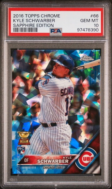 2016 Topps Chrome Sapphire Edition Kyle Schwarber #66 /250 PSA 10