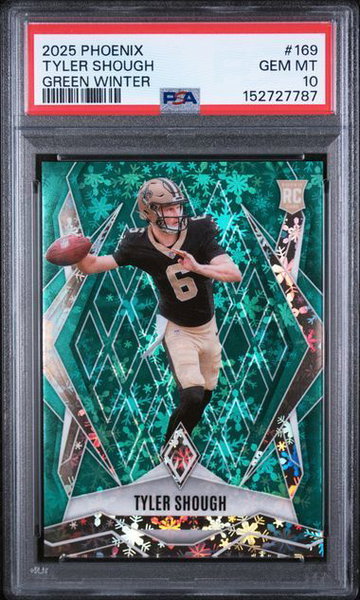 2025 Phoenix | Rookie Tyler Shough | Green Winter | 18/149 | PSA 10