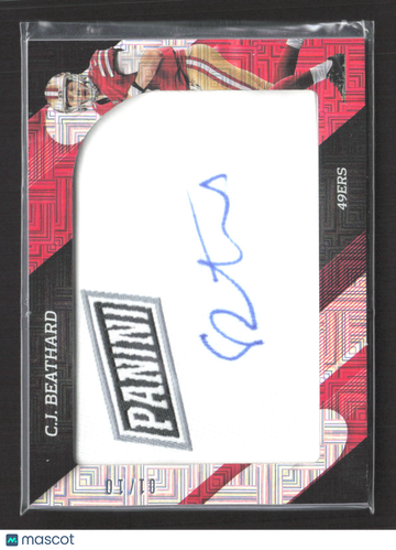 2018 Panini The National C.J. Beathard #CB Panini Logo Patch