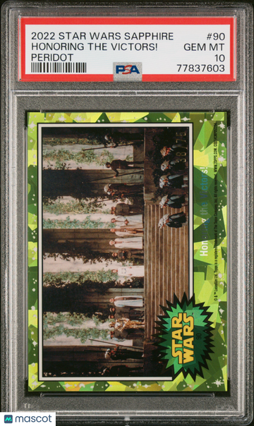 2022 Topps Chrome Sapphire Edition Star Wars Honoring The Victors! #90 Peridot PSA 10