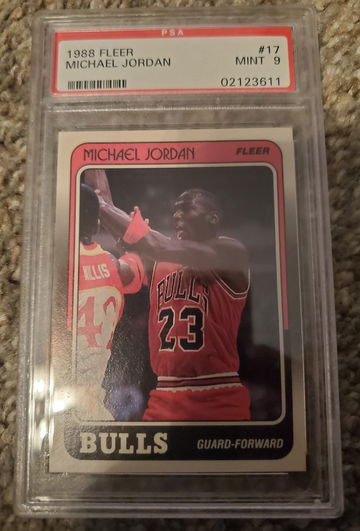 1988 fleer michael jordan psa 9