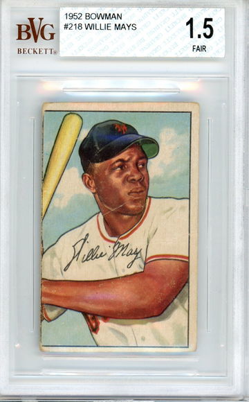 1952 BOWMAN WILLIE MAYS BVG 1.5