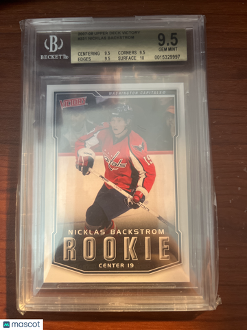 2007-08 Upper Deck Victory Nicklas Backstrom #331 Rookie BGS 9.5