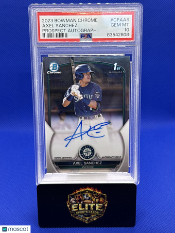 2023 Bowman Chrome Axel Sanchez #CPA-AS Prospect Autographs AU PSA 10