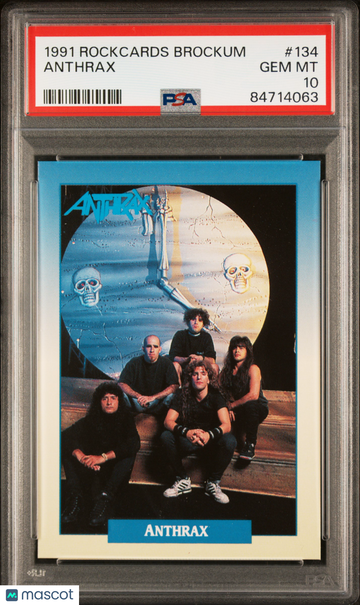 1991 Brockum Rockcards Anthrax Collectors Edition #134 PSA 10