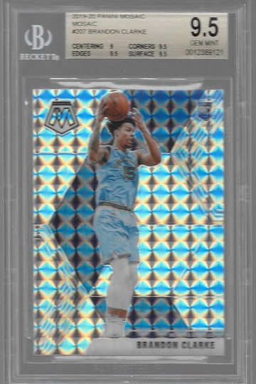 2019 Panini Mosaic Brandon Clarke mosaic prizm BGS 9.5 Gem Mint