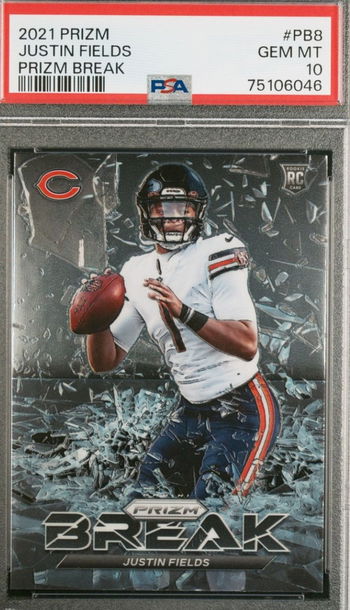Justin Fields Prizm Break PSA 10