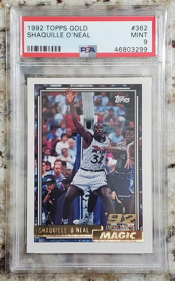 1992 Topps GOLD SHAQUILLE O'NEAL PSA 9