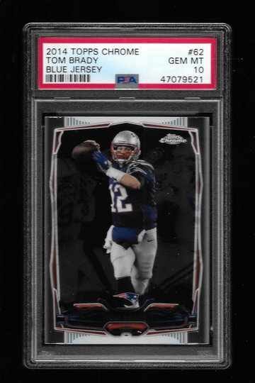2014 TOPPS CHROME TOM BRADY BLUE JERSEY