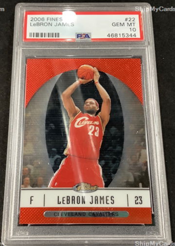 2006 Topps Finest #22 Lebron James Cavaliers PSA 10 ( Gem Mint)