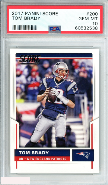 2017 PANINI SCORE TOM BRADY #200 NEW ENGLAND PATRIOTS PSA 10 GEM MT