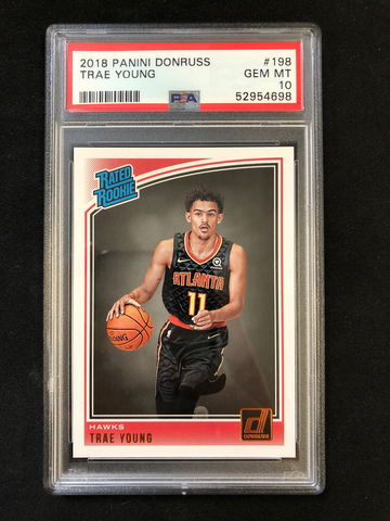 2018 Panini Donruss - Trae Young - Rated Rookie Base PSA 10 Gem Mint