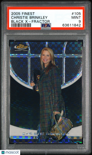 2005 Finest Christie Brinkley #105 Black X Fractor PSA 9