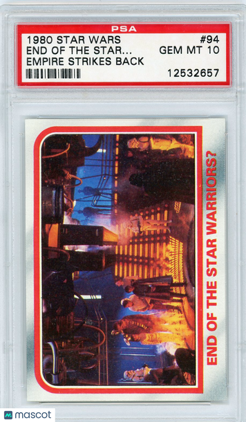 1980 Star Wars Empire Strikes Back End Of The Star.. . #94 PSA 10