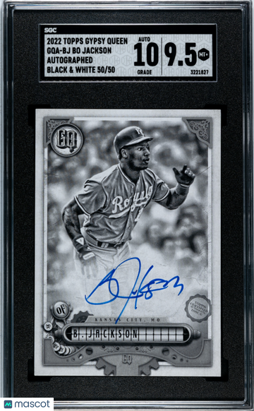 2022 Topps Gypsy Queen Bo Jackson #GQA-BJ Autograph Black & White SGC 9.5 Auto 10