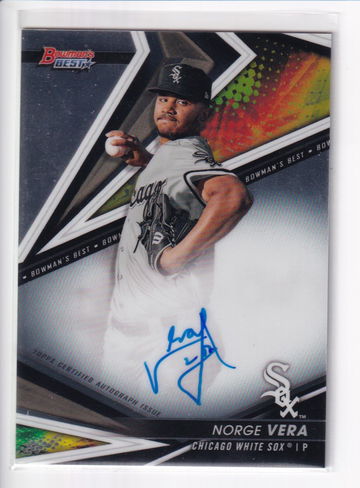 2022 Bowman's Best #B22NV Norge Vera Best Of 2022 Prospect Auto White Sox