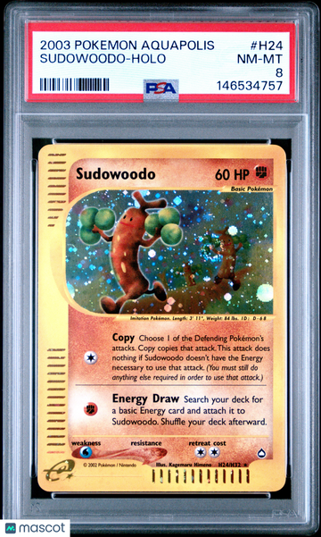 2003 Pokemon Aquapolis Sudowoodo Holo PSA 8 #H24