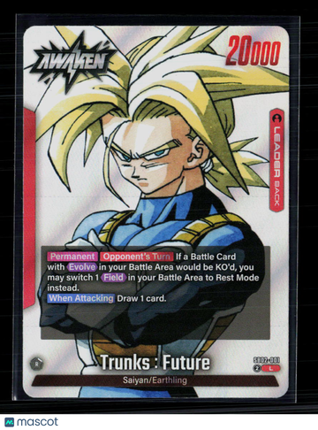 2024 Bandai Dragon Ball Super Fusion World FB02 Blazing Aura Trunks : Future Leader Awaken