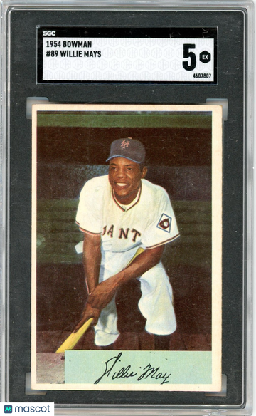 1954 Bowman Willie Mays #89 SGC 5