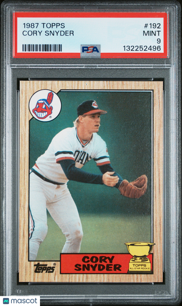 1987 Topps Cory Snyder #192 Rookie PSA 9