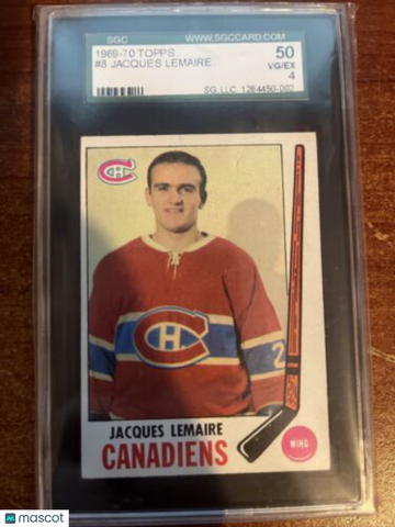 1969-70 Topps Jacques Lemaire #8 SGC 4