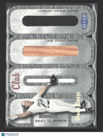 2000 Fleer 3000 Club Wade Boggs Game Used Bat Game Worn Jersey