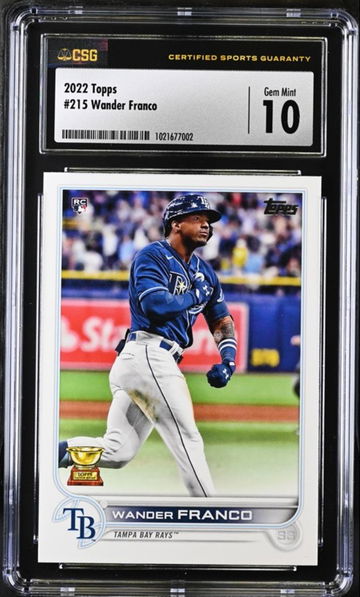 2022 Topps Series 1 Wander Franco RC #215 CSG 10 Gem Mint - Tampa Bay Rays