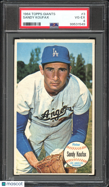 1964 Topps Giants Sandy Koufax #3 PSA 4