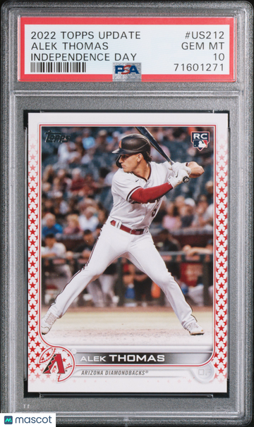 2022 Topps Update Alek Thomas #US212 Independence Day PSA 10