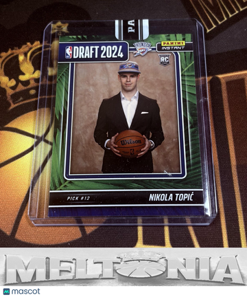 2024-25 Panini Instant NBA Draft Night Nikola Topic #DN-8 Green SN RC