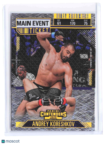 2025 Panini Contenders PFL Main Event Ticket Andrey Koreshkov #93 8/10 Trading Card