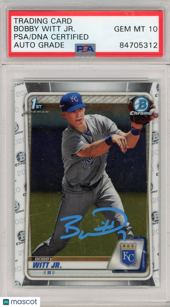 2020 Bobby Witt JR. PSA A Auto 10