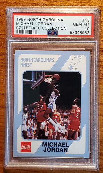 1989 north carolina Michael Jordan #13  psa 10 collegiate collection coca cola bulls 