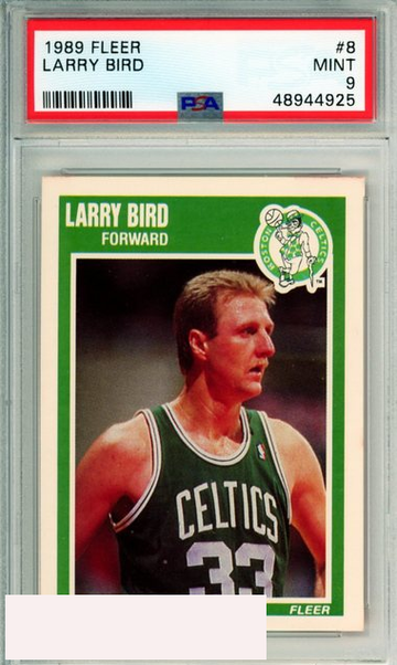 1989 FLEER LARRY BIRD #8 BOSTON CELTICS HOF PSA MINT 9