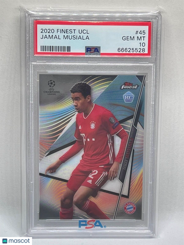 2020 Topps Finest UEFA Champions League Jamal Musiala #45 PSA 10