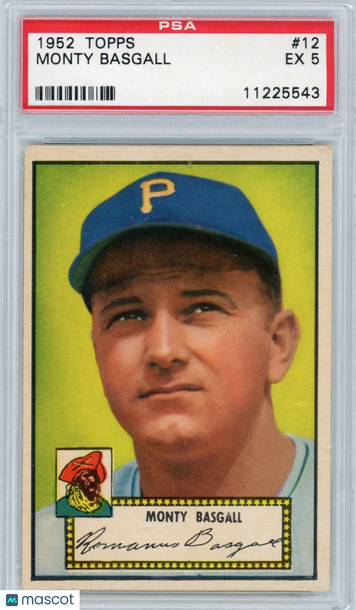 1952 Topps Monty Basgall #12 PSA 5