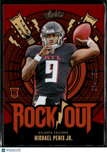 Michael Penix Jr. 2024 Panini Absolute Football Rock Out RC /150 Atlanta Falcons