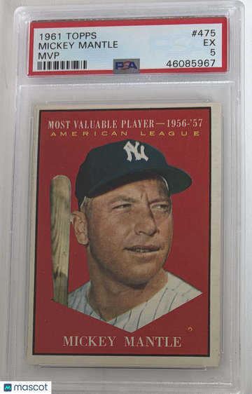 1961 Topps Mickey Mantle #475 MVP PSA 5