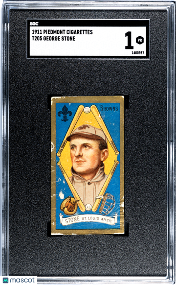 1911 Piedmont Cigarettes (T205) George Stone SGC 1