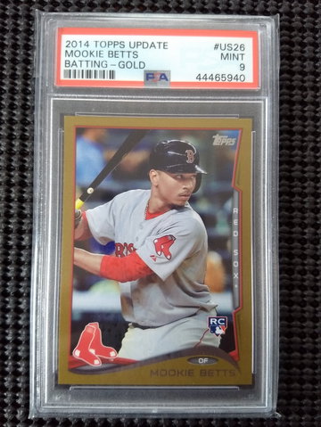 2014 Topps Update Gold Mookie Betts PSA 9