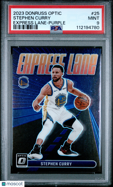 2023 Panini Donruss Optic Express Lane Stephen Curry #25 Purple PSA 9