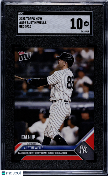 2023 Topps Now Austin Wells #899 Red SGC 10