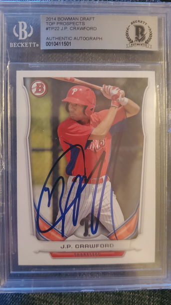 2014 Bowman Draft JP Crawford Authenthic Autograph