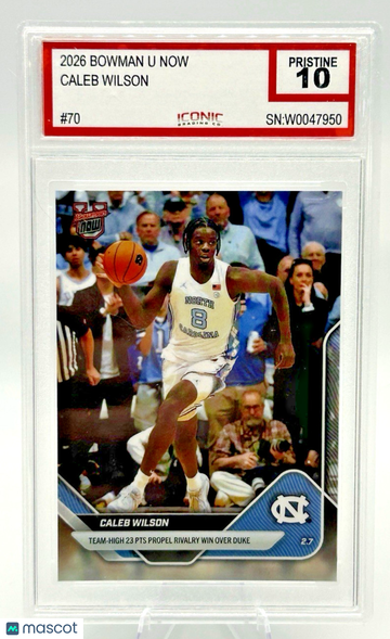 2025-26 Bowman Caleb Wilson #70 [Base] Limited Edition Short Print Hologram Rookie Base Set Exclusive 10 Topps