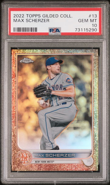 Max Scherzer 2022 Topps Gilded Gold #/99 PSA 10