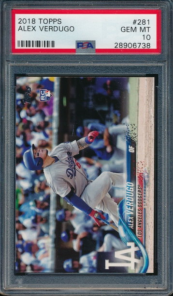 2018 Topps Series 1 #281 Alex Verdugo RC Rookie PSA 10